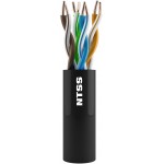 Кабель информационный NTSS NTSS-OUT-UTP4-5Е-PE-BL кат.5E U/UTP 4 пары 24AWG PE внешний 305м черный