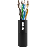Кабель информационный NTSS NTSS-OUT-UTP4-5Е-PE-BL кат.5E U/UTP 4 пары 24AWG PE внешний 305м черный