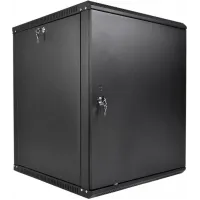 Шкаф коммутационный ЦМО ШРН-Эконом (ШРН-Э-12.650.1-9005) настенный 12U 600x650мм пер.дв.металл 65кг черный 600мм 23.22кг 180град. 608мм IP20 металл