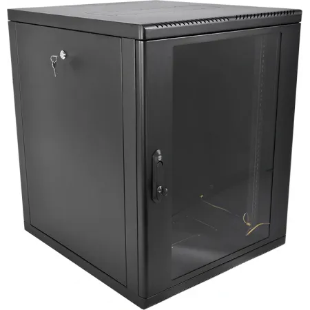 Шкаф коммутационный ЦМО (ШРН-М-12.500-9005) настенный 12U 600x520мм пер.дв.стекл 130кг черный 456мм 21.6кг 180град. 610мм IP20 сталь