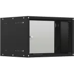 Шкаф коммутационный NTSS Lime (NTSS-WL9U5545GS-BL) настенный 9U 550x450мм пер.дв.стекл несъемн.бок.пан. 30кг черный 370мм 12кг 110град. 500мм IP20 сталь