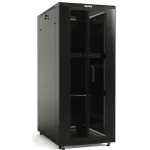 Шкаф серверный Hyperline (TTBR-4262-DD-RAL9004) напольный 42U 600x1200мм пер.дв.перфор.2ств. задн.дв.перфор.2-хст. 2 бок.пан. 800кг черный 1110мм IP20 сталь