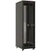 Шкаф серверный Hyperline (TTBR-4262-DD-RAL9004) напольный 42U 600x1200мм пер.дв.перфор.2ств. задн.дв.перфор.2-хст. 2 бок.пан. 800кг черный 1110мм IP20 сталь