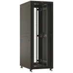 Шкаф коммутационный Hyperline (TTBR-4781-DD-RAL9004) напольный 47U 800x1000мм пер.дв.перфор. задн.дв.перфор. 2 бок.пан. 1000кг черный 910мм 153.3кг 2277мм IP20 сталь