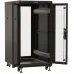 Шкаф коммутационный Hyperline (TTBR-1868-DD-RAL9004) напольный 18U 600x800мм пер.дв.перфор.2ств. задн.дв.перфор.2-хст. 800кг черный 710мм 988мм IP20 сталь