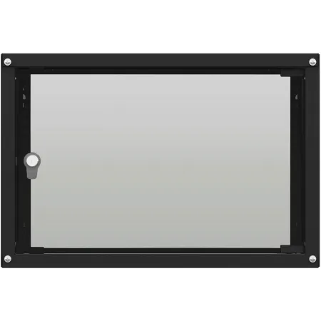 Шкаф коммутационный NTSS Lime (NTSS-WL9U5560GS-BL) настенный 9U 550x600мм пер.дв.стекл несъемн.бок.пан. 30кг черный 500мм 15кг 110град. 500мм IP20 сталь
