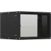 Шкаф коммутационный NTSS Lime (NTSS-WL9U5560GS-BL) настенный 9U 550x600мм пер.дв.стекл несъемн.бок.пан. 30кг черный 500мм 15кг 110град. 500мм IP20 сталь