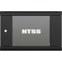 Шкаф коммутационный NTSS NTSS-W12U6060GS-BL настенный 12U 570x600мм пер.дв.стекл 60кг черный 500мм 27кг 220град. 635мм IP20 сталь