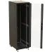 Шкаф серверный Hyperline (TTBR-4261-AS-RAL9004) напольный 42U 600x1000мм пер.дв.стекл задн.дв.спл.стал.лист 2 бок.пан. 800кг черный 910мм 2055мм IP20 сталь