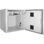 Шкаф коммутационный ITK Linea O (LO35-15U66-M55) настенный 15U 660x600мм пер.дв.металл металл несъемн.бок.пан. 120кг серый 450мм 120град. 816мм IP55 сталь уличный