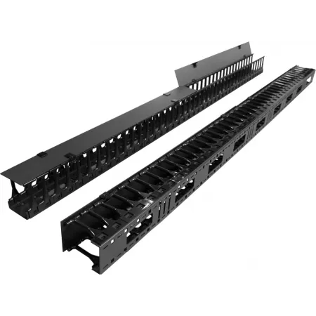 Кабельный органайзер вертикальный Lanmaster TWT-CBB-DVO-47U/L односторонний пальцы 47U шир.:19" глуб.:175мм (упак.:2шт)