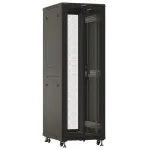 Шкаф серверный Hyperline TTBR-3261-DD-RAL9004 напольный 32U 600x1000мм пер.дв.перфор. задн.дв.перфор. 2 бок.пан. 1000кг черный 910мм 84.2кг 1610мм IP20 сталь