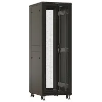 Шкаф серверный Hyperline TTBR-3261-DD-RAL9004 напольный 32U 600x1000мм пер.дв.перфор. задн.дв.перфор. 2 бок.пан. 1000кг черный 910мм 84.2кг 1610мм IP20 сталь
