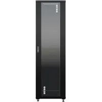 Шкаф коммутационный NTSS Премиум (NTSS-R42U6060GS-BL) напольный 42U 600x600мм пер.дв.стекл металл 900кг черный 510мм 86кг 1987мм IP20 сталь