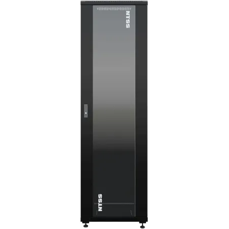 Шкаф коммутационный NTSS Премиум (NTSS-R42U6060GS-BL) напольный 42U 600x600мм пер.дв.стекл металл 900кг черный 510мм 86кг 1987мм IP20 сталь