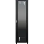 Шкаф серверный NTSS Премиум (NTSS-R42U80100GS-BL) напольный 42U 800x1000мм пер.дв.стекл металл 900кг черный 910мм 160кг 1987мм IP20 сталь