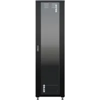 Шкаф серверный NTSS Премиум (NTSS-R42U80100GS-BL) напольный 42U 800x1000мм пер.дв.стекл металл 900кг черный 910мм 160кг 1987мм IP20 сталь