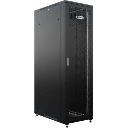 Шкаф серверный NTSS Премиум (NTSS-R42U80100PD/PDD-BL) напольный 42U 800x1000мм пер.дв.перфор. металл 900кг серый 910мм 160кг 1987мм IP20 сталь