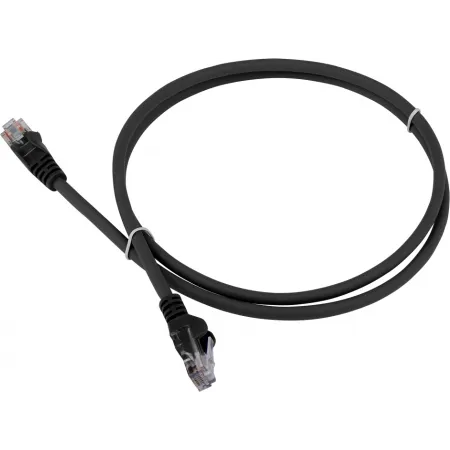 Патч-корд Lanmaster LAN-PC45/U5E-1.0-BK UTP RJ-45 вил.-вилка RJ-45 кат.5E 1м черный LSZH