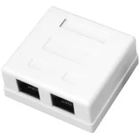 Розетка Rexant 03-0151 комп.RJ45 2 кат.5E UTP бел. (упак.:1шт)