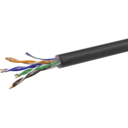 Кабель информационный NetOn 01-0301 кат.5E U/UTP 4 пары 24AWG PE внешний 305м черный