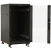 Шкаф коммутационный Hyperline TTBR-1866-AS-RAL9004 напольный 18U 600x600мм пер.дв.стекл задн.дв.спл.стал.лист 800кг черный 510мм 64.1кг 988мм IP20 сталь