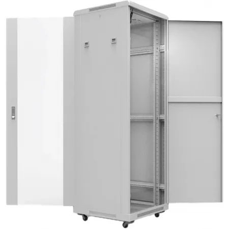 Шкаф серверный Rexant Pro (04-2311) напольный 32U 600x800мм пер.дв.стекл металл 800кг серый 720мм 87кг 1610мм IP20 сталь