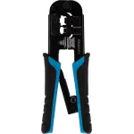 Инструмент обжимной Rexant HT-568R 12-3432-1 для RJ-45/RJ-12/RJ-11 (упак:1шт) черный/синий
