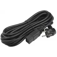 Шнур питания Hyperline PWC-IEC19-SHM-5.0-BK C19-Schuko проводник.:3x1.5мм2 5м 250В 16А черный