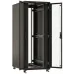 Шкаф серверный Hyperline TTBR-4282-DD-RAL9004 напольный 42U 800x1200мм пер.дв.перфор.2ств. 4 бок.пан. задн.дв.перфор.2-хст. 1000кг черный 1110мм 2055мм IP20 сталь