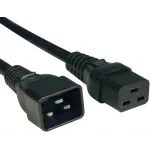Шнур питания Hyperline PWC-IEC19-IEC20-0.5-BK C19-C20 проводник.:3x1.5мм2 0.5м 250В 16А (упак.:1шт)