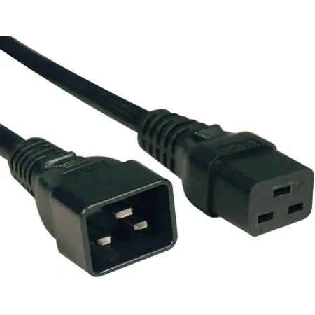 Шнур питания Hyperline PWC-IEC19-IEC20-0.5-BK C19-C20 проводник.:3x1.5мм2 0.5м 250В 16А (упак.:1шт)