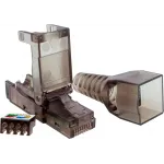Коннектор Suprlan (10-0239-1) UTP кат.6A RJ45 с защитным колпачком прозрачный (упак.:1шт)