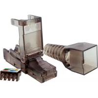 Коннектор Suprlan (10-0239-1) UTP кат.6A RJ45 с защитным колпачком прозрачный (упак.:1шт)