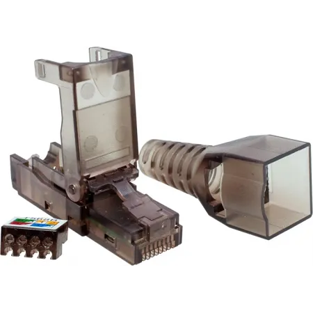 Коннектор Suprlan (10-0239-1) UTP кат.6A RJ45 с защитным колпачком прозрачный (упак.:1шт)