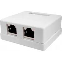 Розетка Suprlan 10-0308-1 наклад.RJ45 2 кат.5E FTP бел.