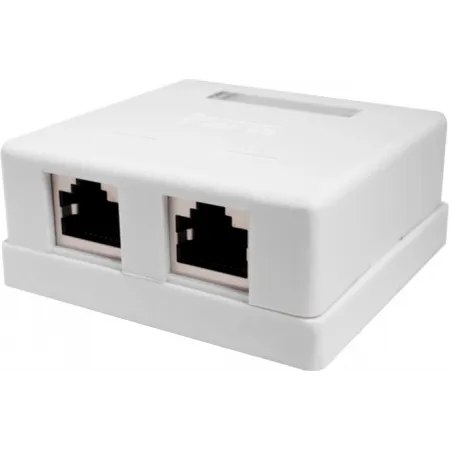 Розетка Suprlan 10-0308-1 наклад.RJ45 2 кат.5E FTP бел.