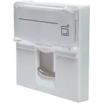 Панель Suprlan 10-0301-1 лицевая со шторкой 45x45 1xKeystone ABS пластик белый