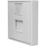 Панель Suprlan 10-0304-1 лицевая со шторкой 45x45 1xKeystone ABS пластик белый