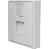 Панель Suprlan 10-0304-1 лицевая со шторкой 45x45 1xKeystone ABS пластик белый