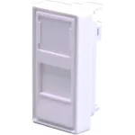 Панель Suprlan 10-0319-1 лицевая со шторкой 22.5x45 1xKeystone ABS пластик белый