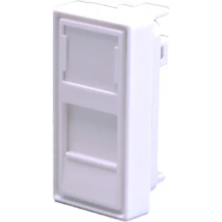 Панель Suprlan 10-0319-1 лицевая со шторкой 22.5x45 1xKeystone ABS пластик белый