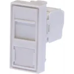 Панель Suprlan 10-0360-1 лицевая со шторкой 22.5x45 1xKeystone ABS пластик белый