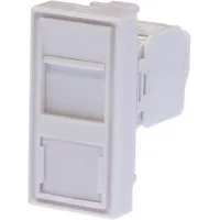 Панель Suprlan 10-0360-1 лицевая со шторкой 22.5x45 1xKeystone ABS пластик белый