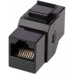 Адаптер Hyperline WR-CA-KJ-8P8C-C5E проходн. KeystoneRJ45 кат.5E бронз. черн.