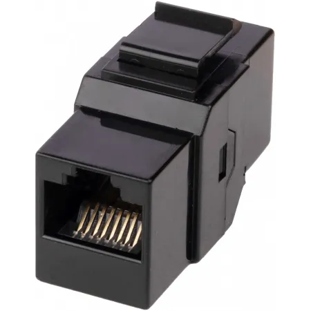 Адаптер Hyperline WR-CA-KJ-8P8C-C5E проходн. KeystoneRJ45 кат.5E бронз. черн.