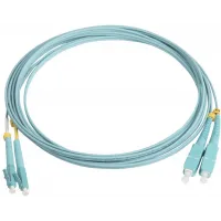 Патч-корд Hyperline FC-D2-503-LC/PR-SC/PR-H-3M-LSZH-AQ FC-D2-503-LC/PR-SC/PR-H-3M 2x50/125 OM3 LC дуплекс-SC дуплекс 3м LSZH аквамарин
