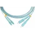 Патч-корд Hyperline FC-D2-503-LC/PR-SC/PR-H-3M-LSZH-AQ FC-D2-503-LC/PR-SC/PR-H-3M 2x50/125 OM3 LC дуплекс-SC дуплекс 3м LSZH аквамарин