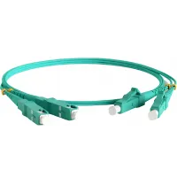 Патч-корд Hyperline FC-D2-503-LC/PR-SC/PR-H-1M-LSZH-AQ FC-D2-503-LC/PR-SC/PR-H-1M 2x50/125 OM3 LC дуплекс-SC дуплекс 1м LSZH аквамарин