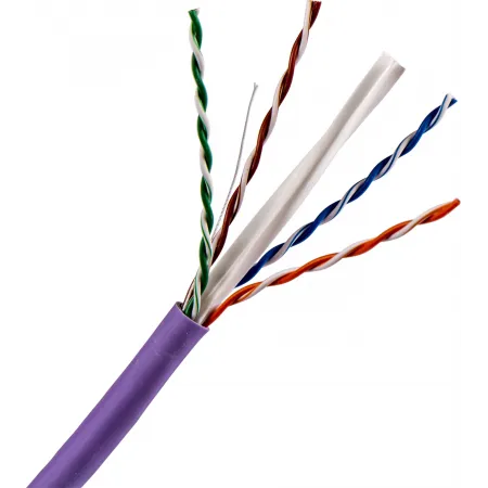 Кабель информационный Lanmaster TWT-6UTP-NGLS кат.6 U/UTP 4 пары 23AWG нг(А)-LS внутренний 305м фиолетовый